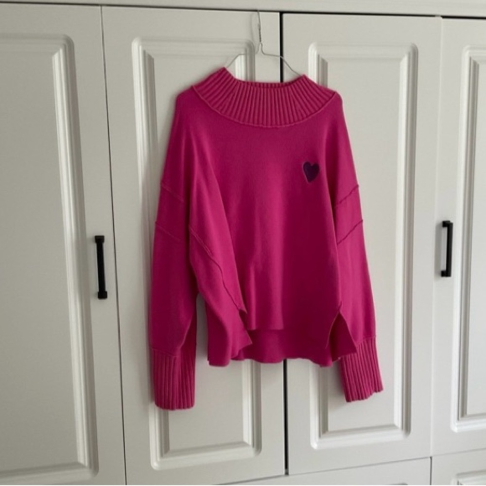 Maeve Pink Cowl Neck Sweater